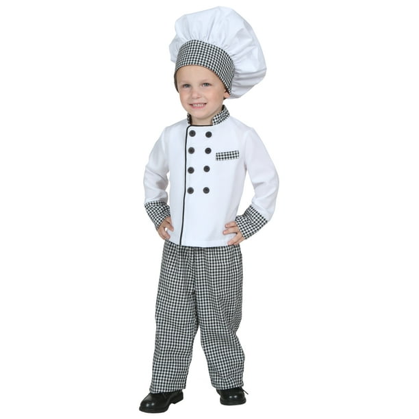 ranrann Unisex Girls Boys Master Chef Costume Halloween Kitchen Pretend Uniform Jacket with Apron and Hat Outfits 